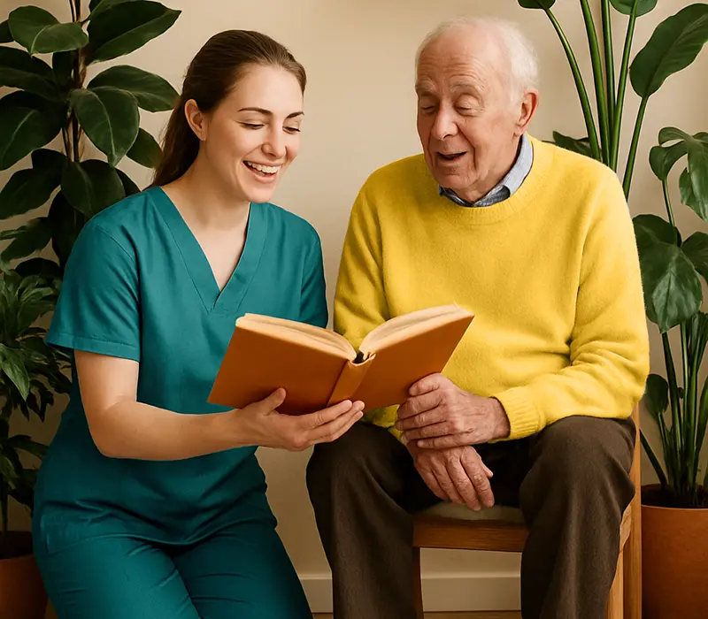 Seaside Senior Services San Diego caregiver offering best in-home companion senior care to elderly patient