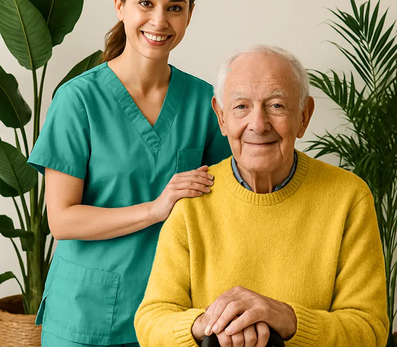 Seaside Senior Services San Diego caregiver offering best in-home senior care to elderly military veteran patient